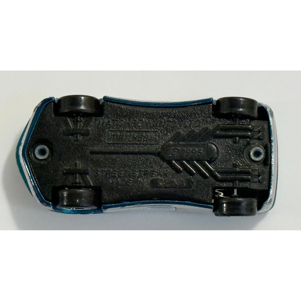 Matchbox Stress Streamer Toy Car Kids 1:64 Blue Silver Vintage 1995 Diecast